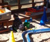 Sand pit play